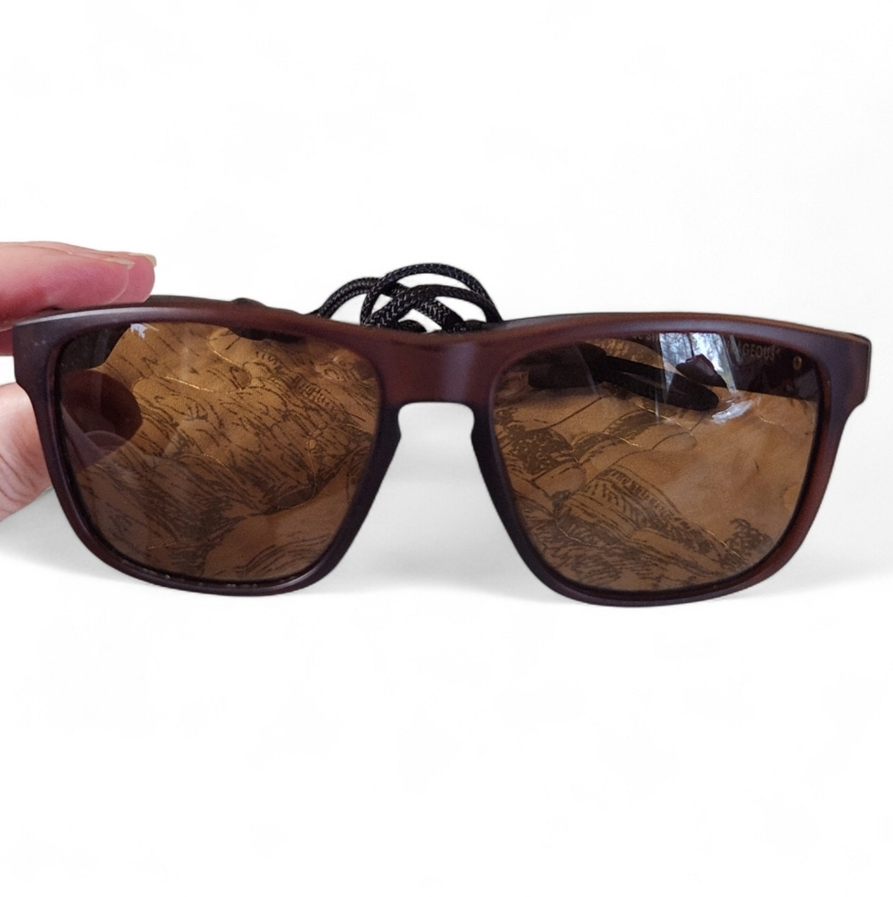Kreedom Prestige Brown Matte Sunglasses w Strap Outdoor Casual